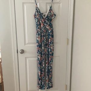 Floral silky jumpsuit
